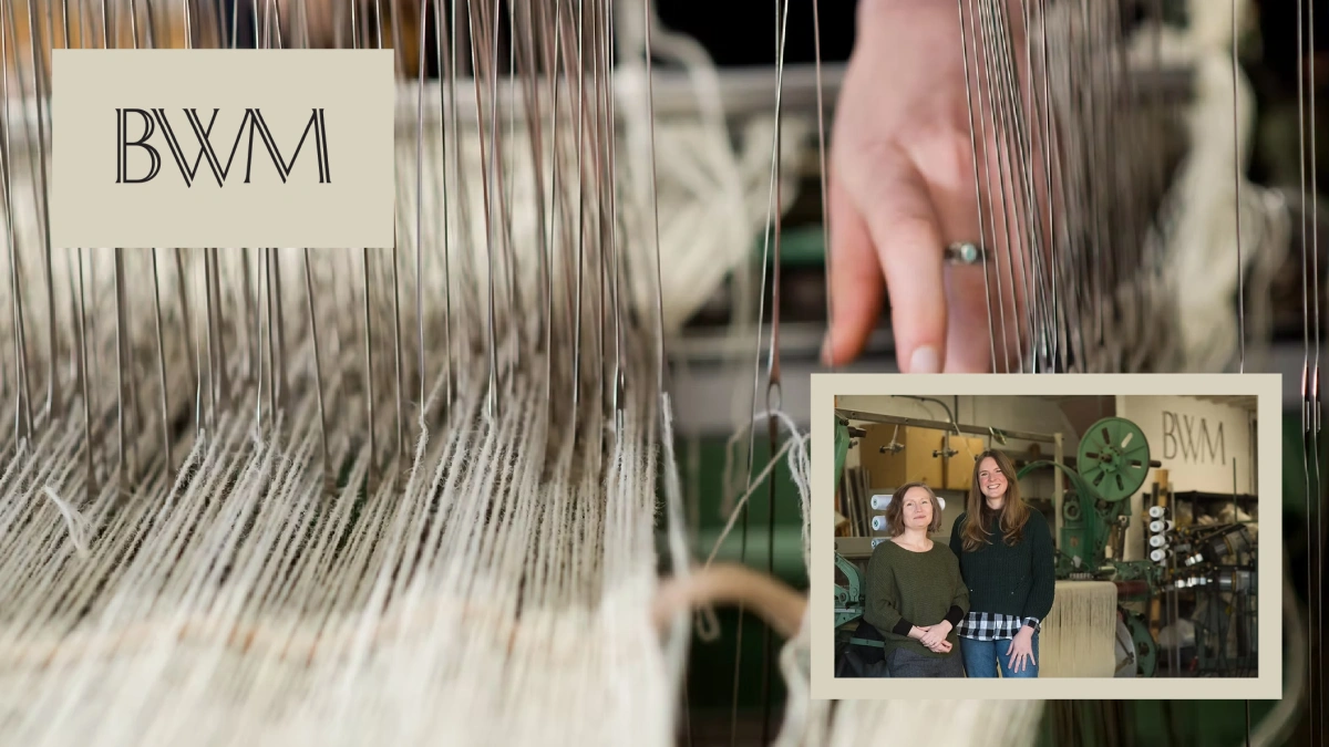 Woven yarns at Bristol Weaving Mill.