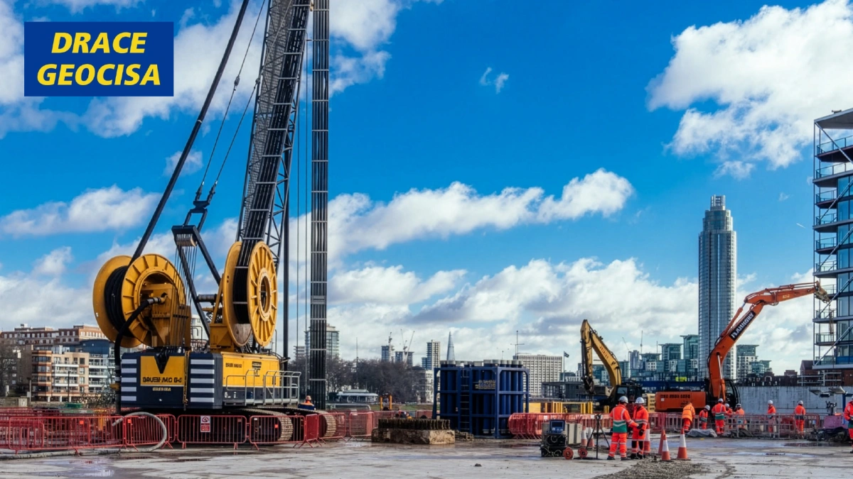 © DRACE GEOCISA. Dwall Shaft hidromill execution for the Thames Tideway Tunnel.