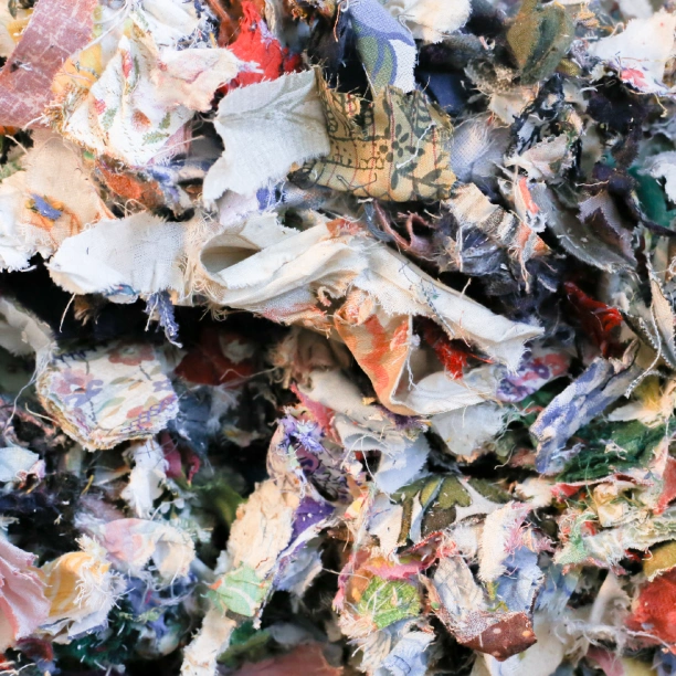 Shredded textiles