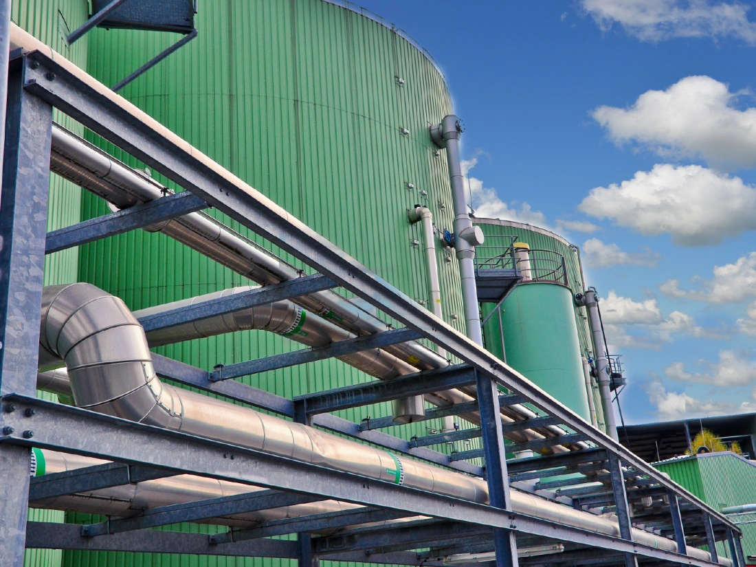 Anaerobic digestion plant.