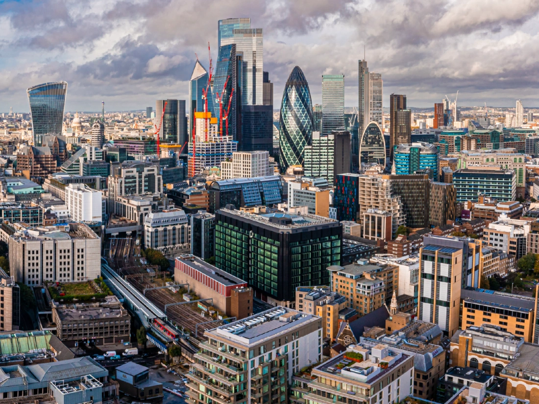London skyline.