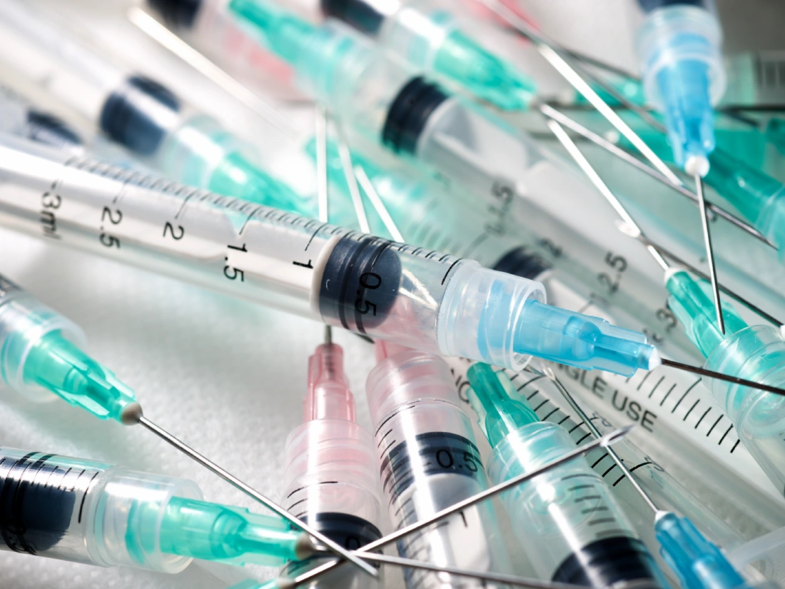Syringes.