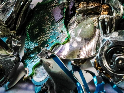 Shredded hard drives.