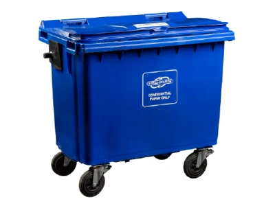660 to 1100-litre confidential waste bin.