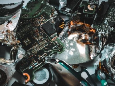Shredded hard drives.
