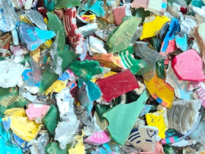 Shredded poker chips.