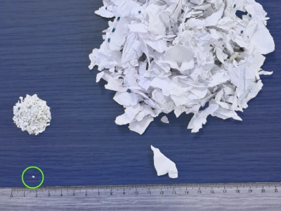 Granulated paper.