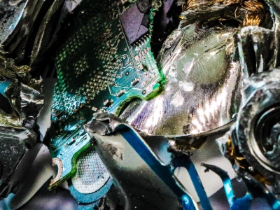 Shredded hard drives.