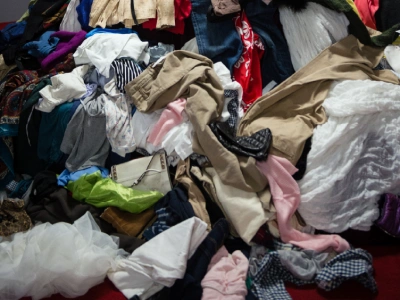 Pile of textiles.