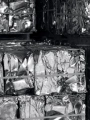 Bales of crushed metal.