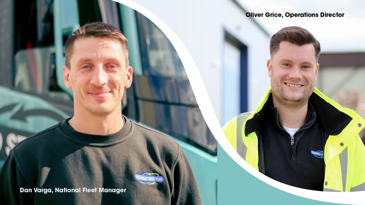Dan Varga, National Fleet Manager, and Oliver Grice, Operations Director at Shred Station.