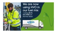 An illustration of a Shred Station operative plugging in his truck's electric side lift. Text says - 
