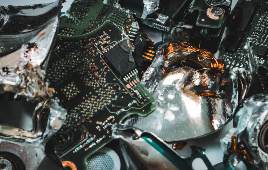 Shredded hard drives.