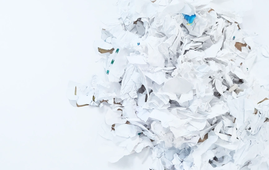 Shredded paper.