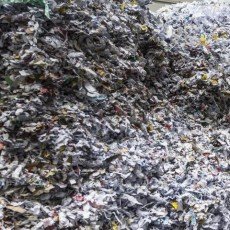 Shredded paper pile