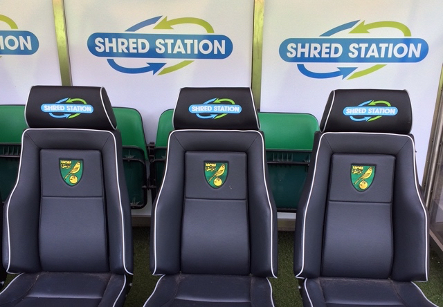 Norwich City FC dugout