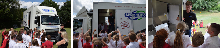 Mobile Shredding Demonstration at School