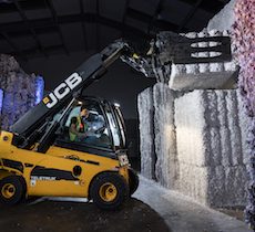 paper shredding bales stacked