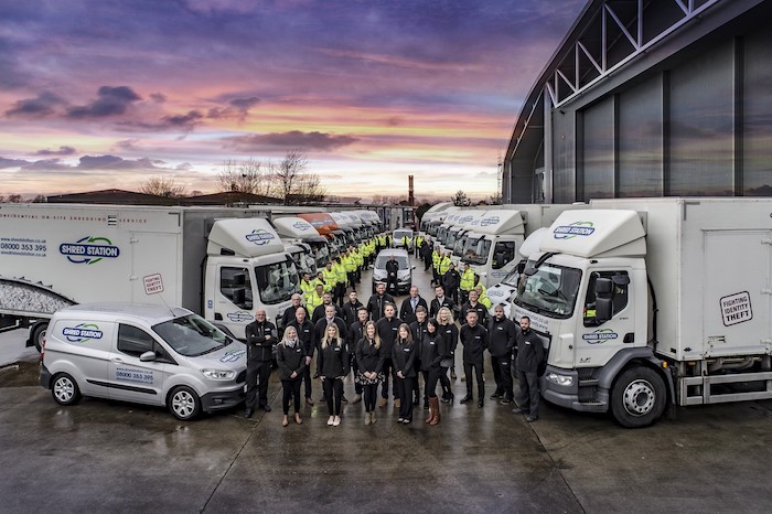 Shred Station Staff & Trucks