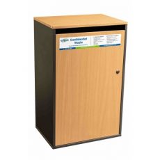 Confidential waste bin - beech large sack cabinet