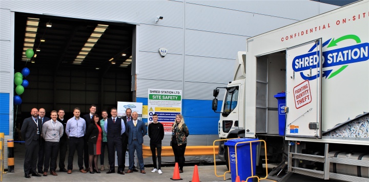 Image of Shred Station staff outside of the Manchester shredding depot