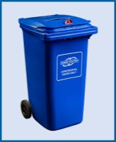 Image of confidential waste bin / recycling wheelie bins