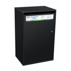 Confidential waste bin - black large sack cabinet