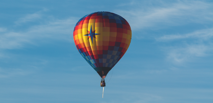 The average person in the emits enough carbon dioxide to fill a whole hot air balloon every 6 months,