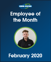 Shred Station's Employee of the Month February 2020 is Lloyd Quinton