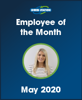 Image of Kelsey Evans, Shred Station's Employee of the Month May 2020.