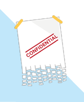 image of confidential information being shredded, copyright Shred Station Ltd