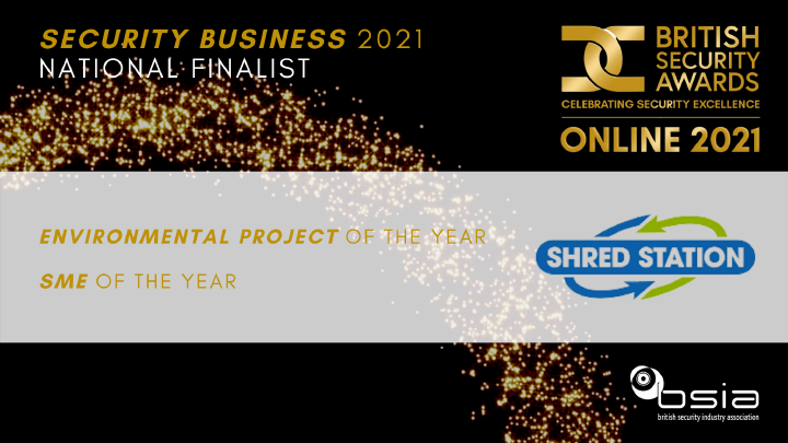 Shred Station finalists at the British Security Awards