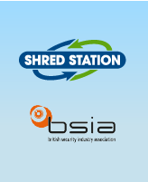 Shred Station and BSIA logo