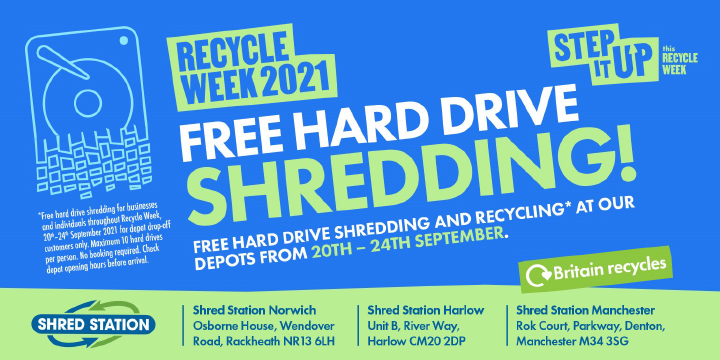 Recycle Week - Free hard drive shredding