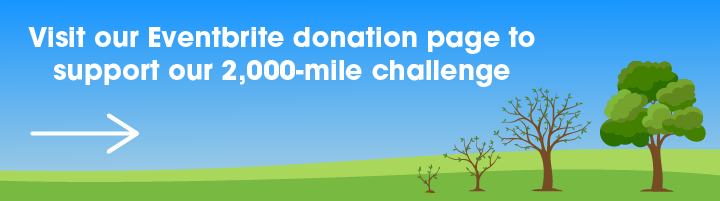 2,000-mile challenge donation banner