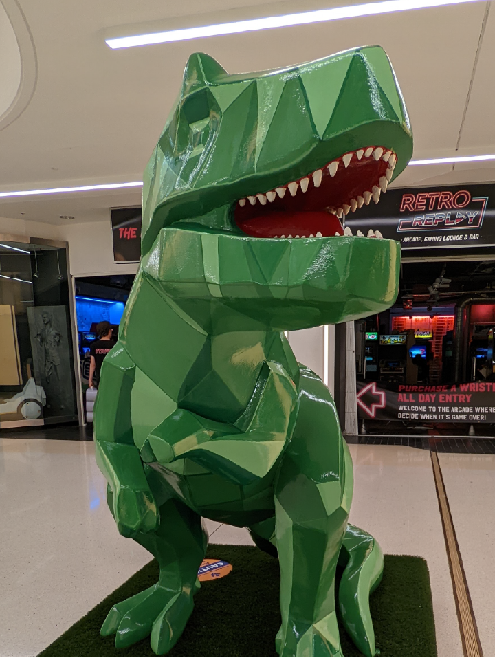 Image of Origamisaurus, one of Shred Station's sculptures that features on the GoGoDiscover trail 2022