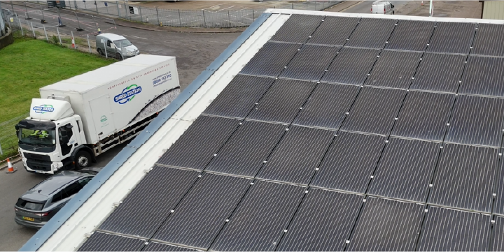 Solar panels at Shred Station 