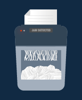 Illustration of broken home shredder machine