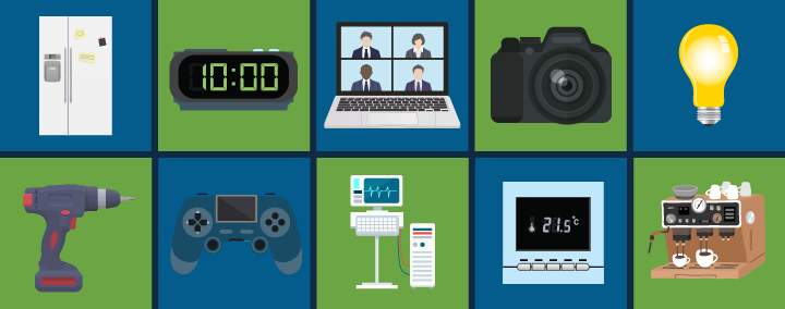 Illustration showing different types of electrical equipment