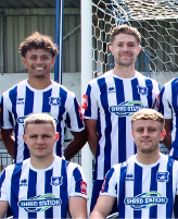 Image of Wroxham FC with Shred Station shirt sponsor