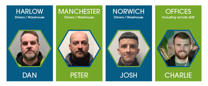 Image showing Shred Station's Employees of the Quarter - Dan, Peter, Josh and Charlie