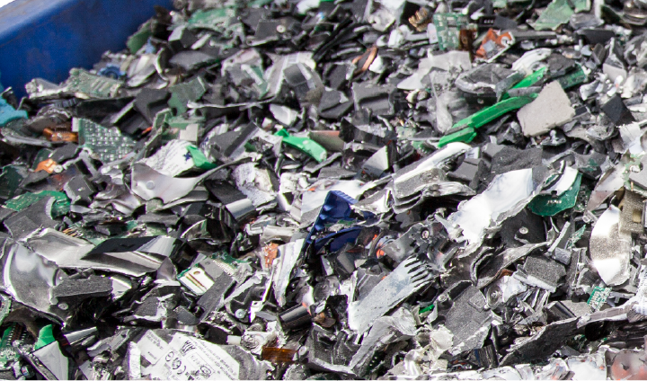 Image of shredded hard drives
