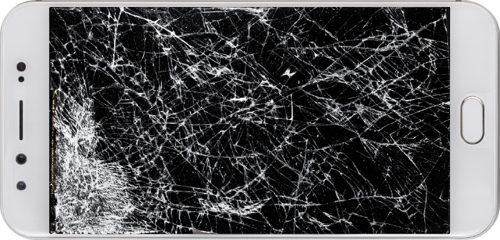 Image of smashed smartphone